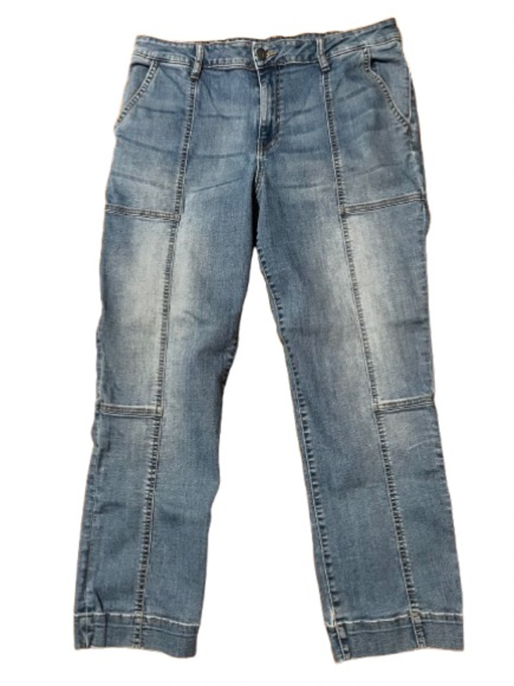 Kut From The Kloth Reese High Rise Ankle Straight Leg Blue Denim Jeans Size 14